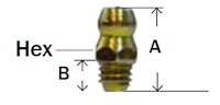 Metric Grease Fitting Straight Ball Check Diagram 1